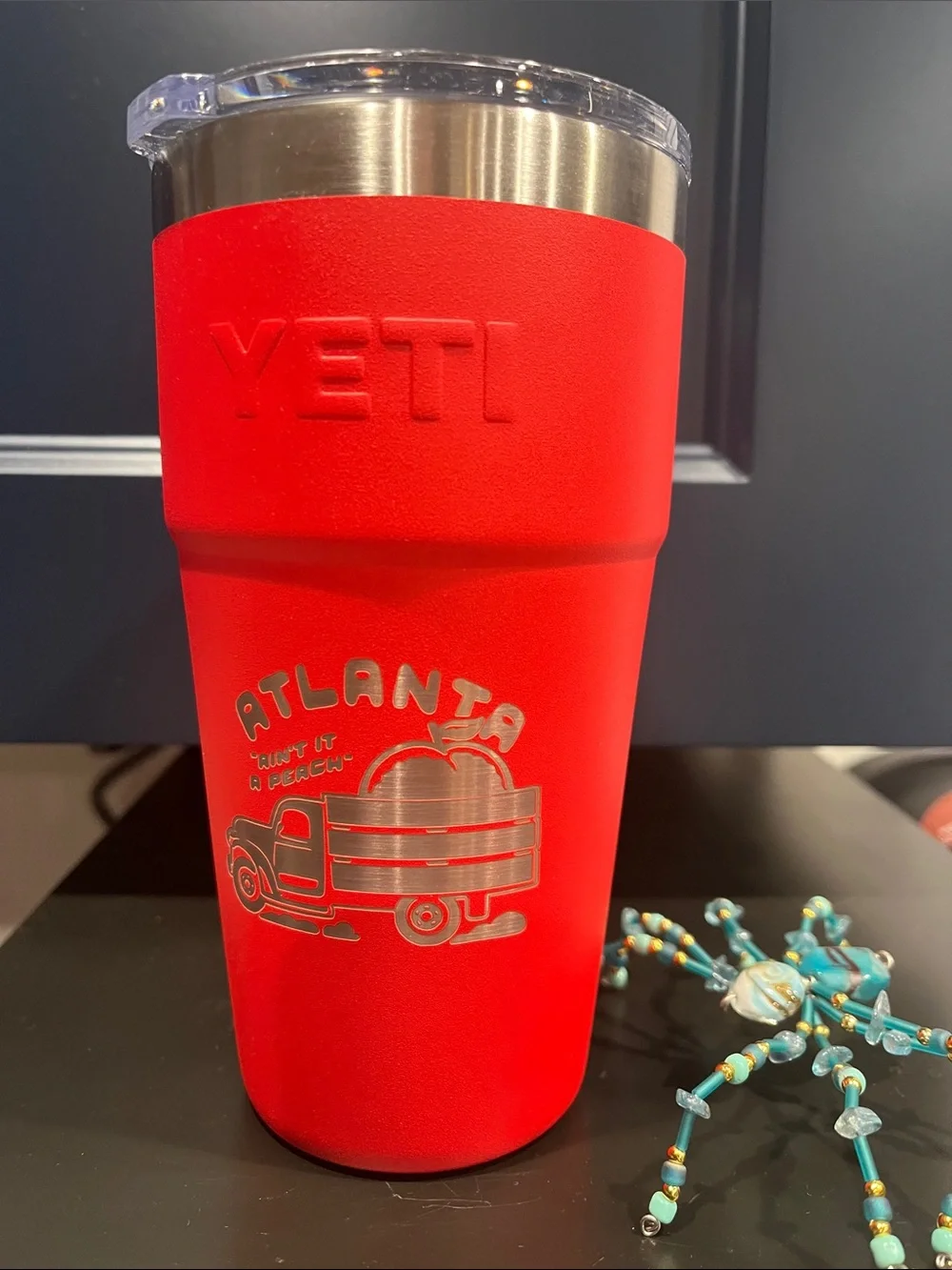 🛻Yeti 20 oz. Red Atlanta Exclusive Truck Tumbler Y123